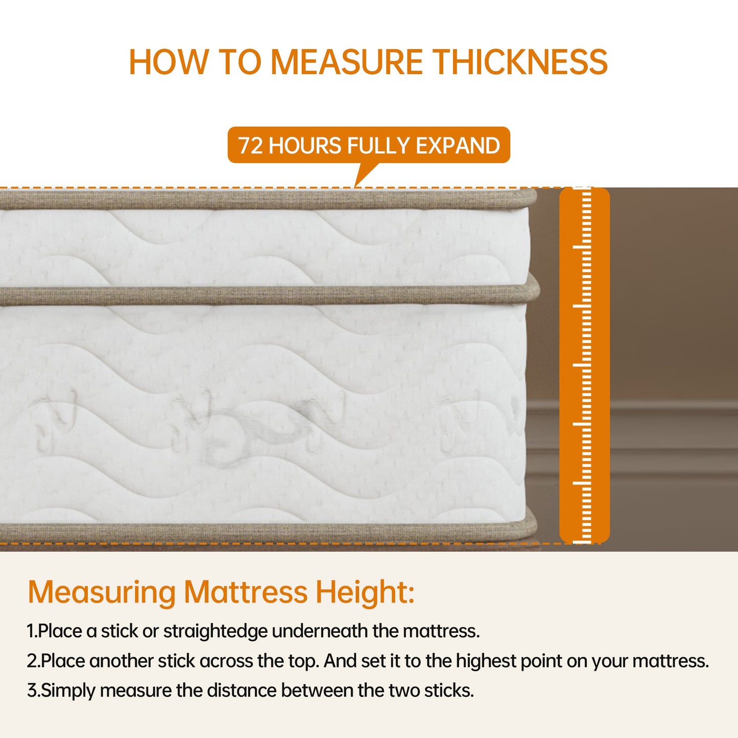 OCAMANY 10 inch Queen Mattress in a Box, Memory Foam Hybrid Mattress, Individually Wrapped Pocket Coils Enhanced Support & Breathability, Medium Feel Comfort & Support with Pressure Relief