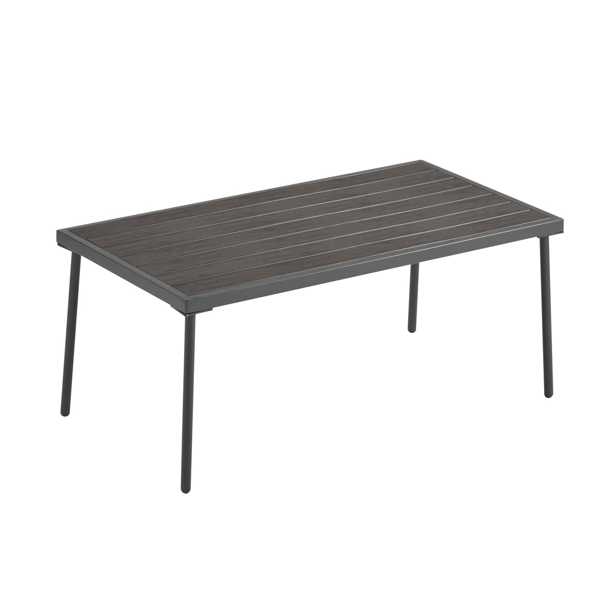 Outdoor sofa set Woven Outdoor Loveseat with Gray Cushions and Steel Frame