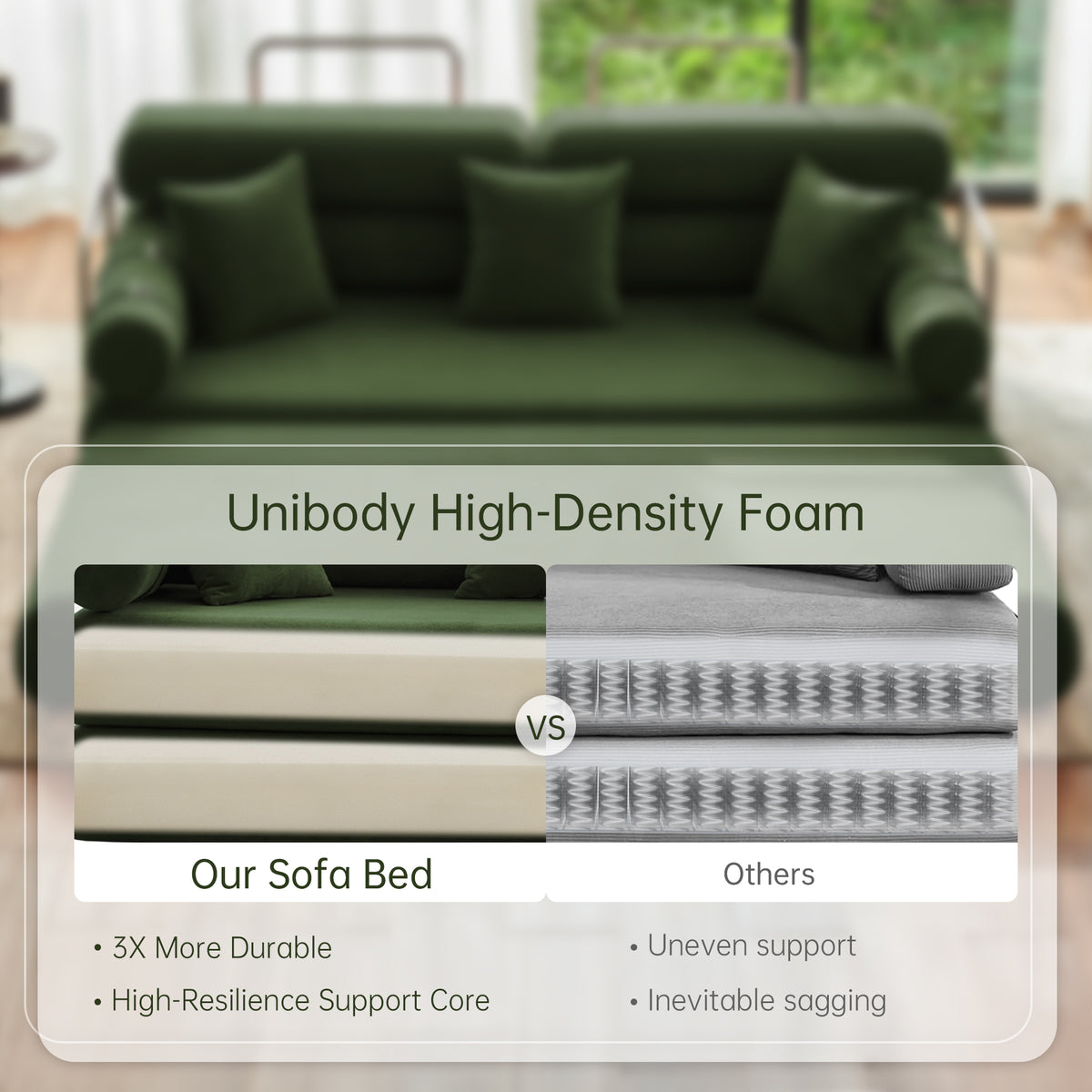 89.41-in Chenille Square Armrest Couch Sofa