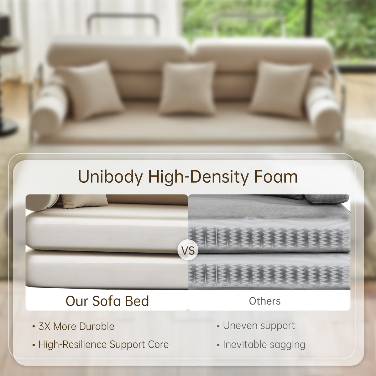 89.41-in Chenille Square Armrest Couch Sofa