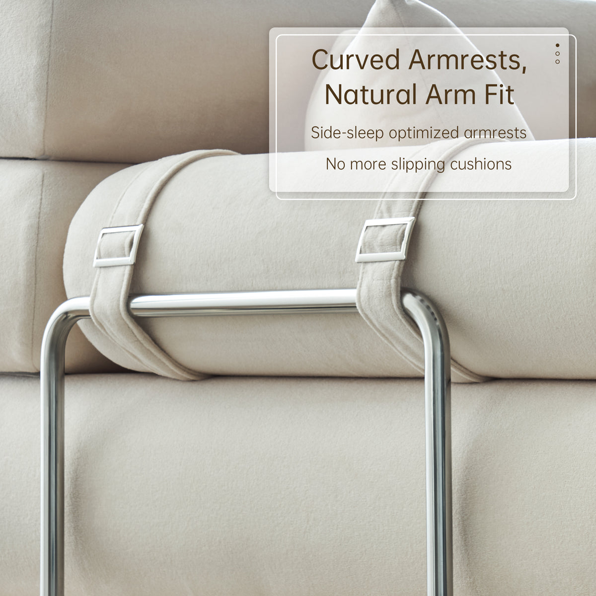 89.41-in Chenille Square Armrest Couch Sofa