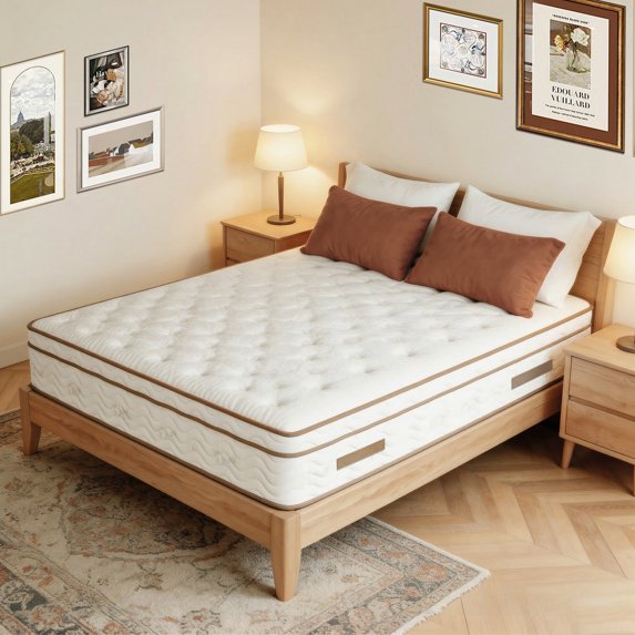 OCAMANY 12 inch King Mattress in a Box, Memory Foam Hybrid Mattress, Individually Wrapped Pocket Coils Enhanced Support & Breathability, Medium Feel Comfort & Support with Pressure Relief