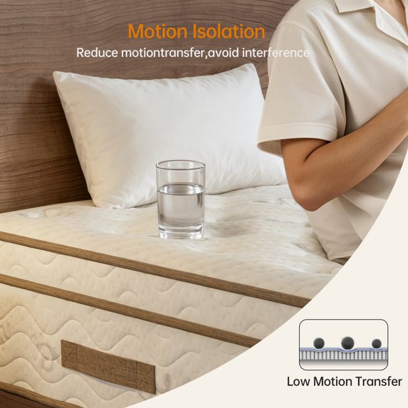 OCAMANY 10 inch Full Mattress in a Box, Memory Foam Hybrid Mattress, Individually Wrapped Pocket Coils Enhanced Support & Breathability, Medium Feel Comfort & Support with Pressure Relief