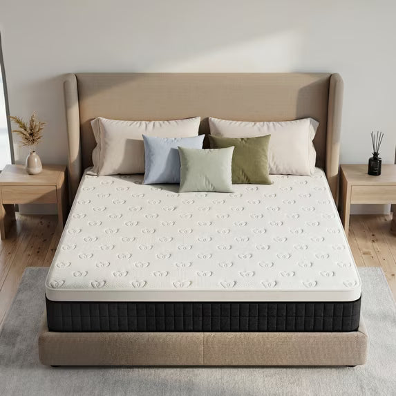 OCAMANY 10" Full Hybrid Mattress, Memory Foam with Pocket Coils, Medium Firm, Mattress in a Box Medium Plush Feel with Motion Isolating, Pressure Relief