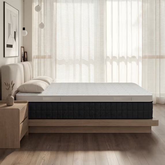 OCAMANY 10" King Hybrid Mattress, Memory Foam with Pocket Coils, Medium Firm, Mattress in a Box Medium Plush Feel with Motion Isolating, Pressure Relief