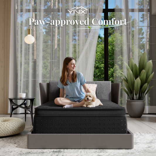OCAMANY 10 inch Twin Size Mattress, Memory Foam Hybrid Mattress and Pocket Springs with Motion Isolation, Medium Firm, Pressure Relief, Strong Edge Support & Breathable Comfort