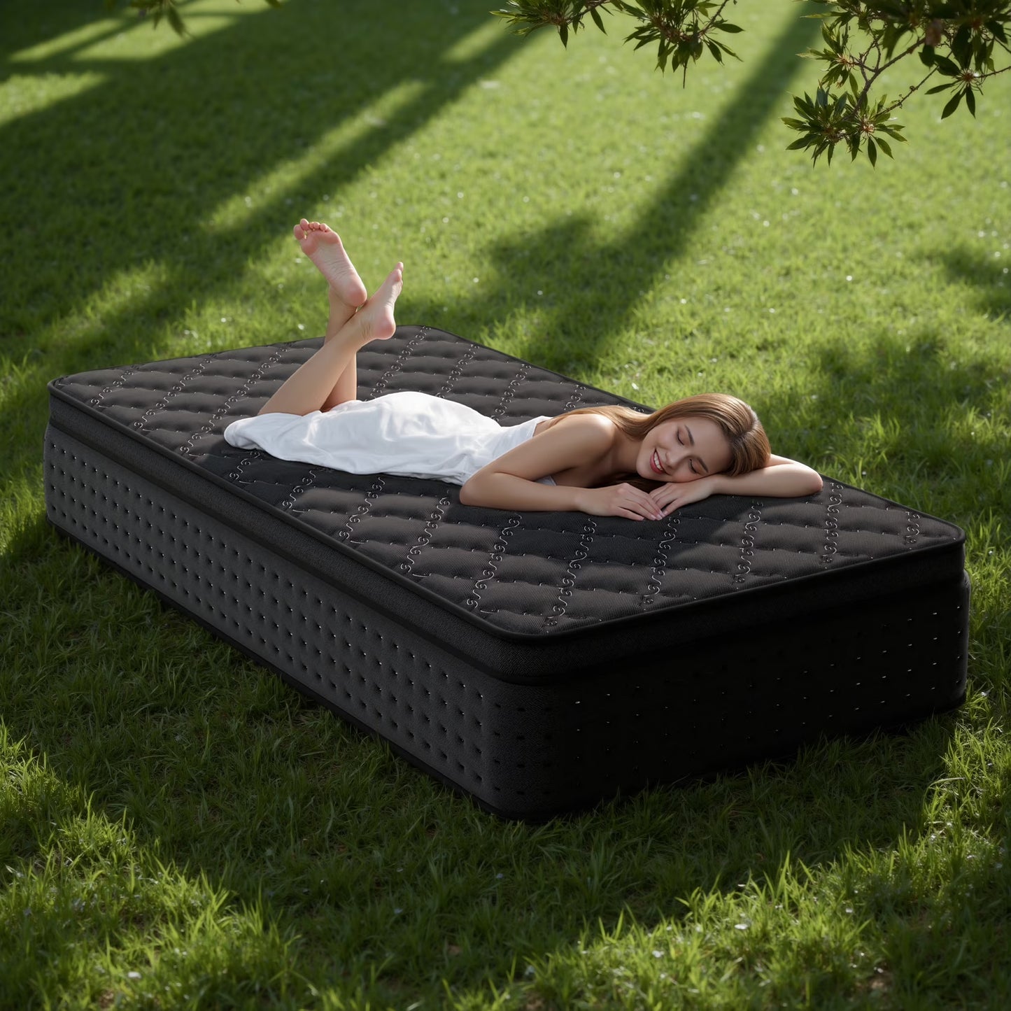 OCAMANY 10 inch Full Size Mattress, Memory Foam Hybrid Mattress and Pocket Springs with Motion Isolation, Medium Firm, Pressure Relief, Strong Edge Support & Breathable Comfort