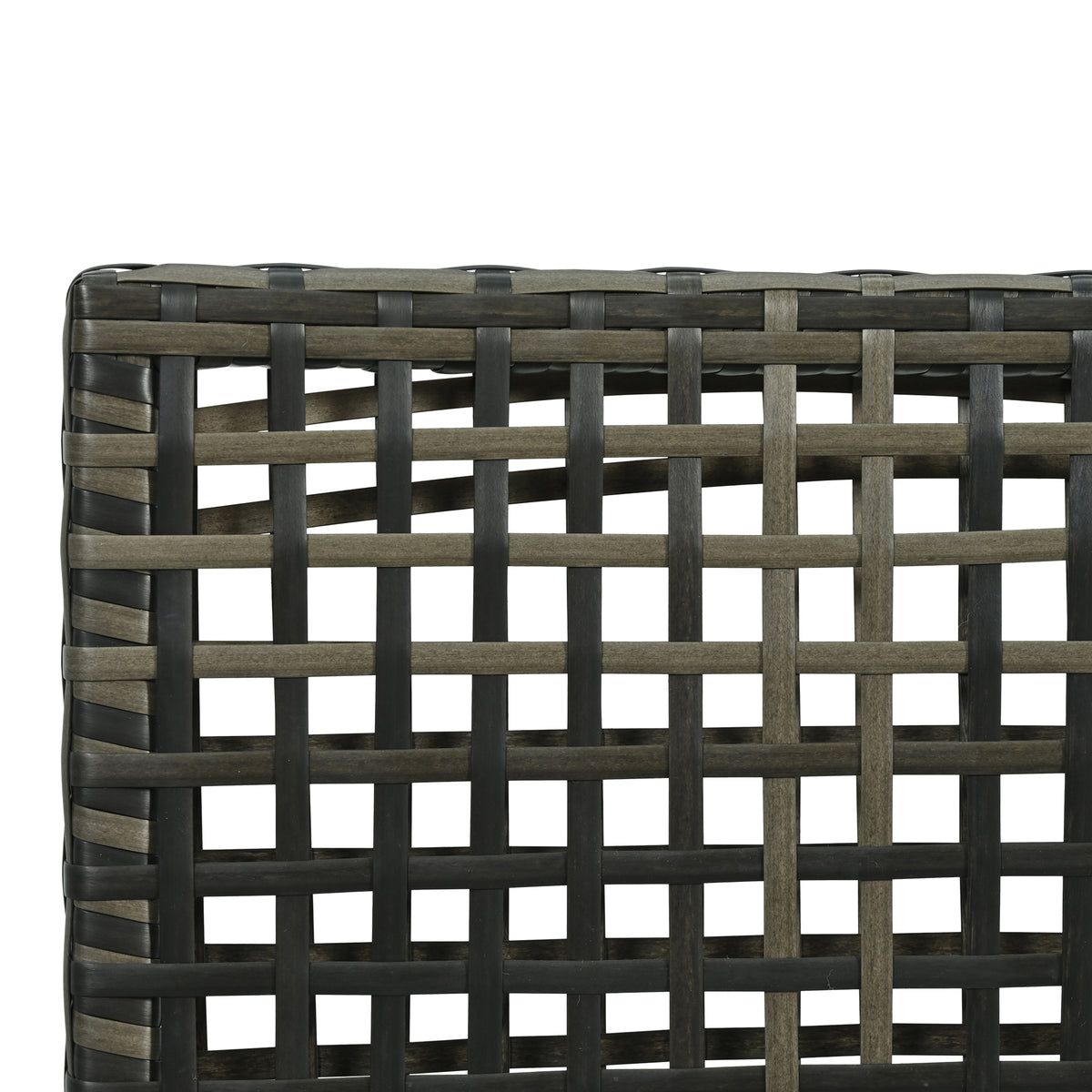 Outdoor sofa set Woven Outdoor Loveseat with Beige Cushions and Steel Frame