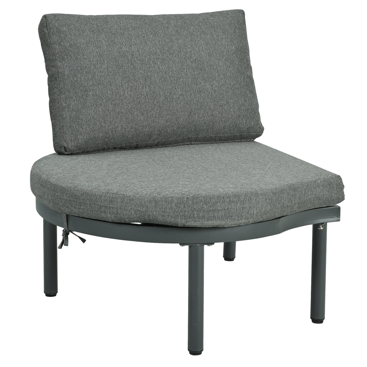 Outdoor sofa set Woven Outdoor Loveseat with Beige Cushions and Steel Frame