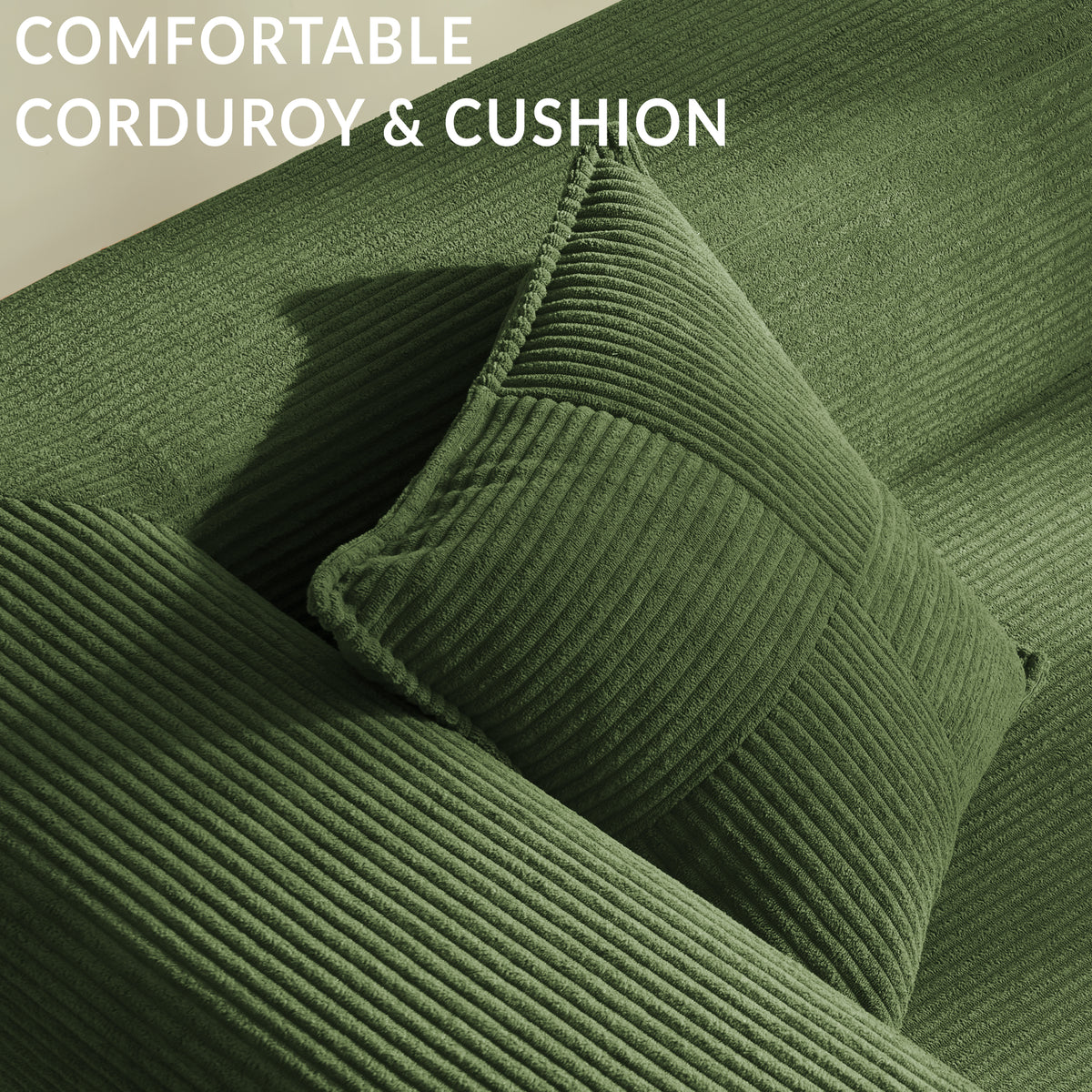 81.6-in King Size Convertible Sleeper Sofa Bed With 2 Pillows